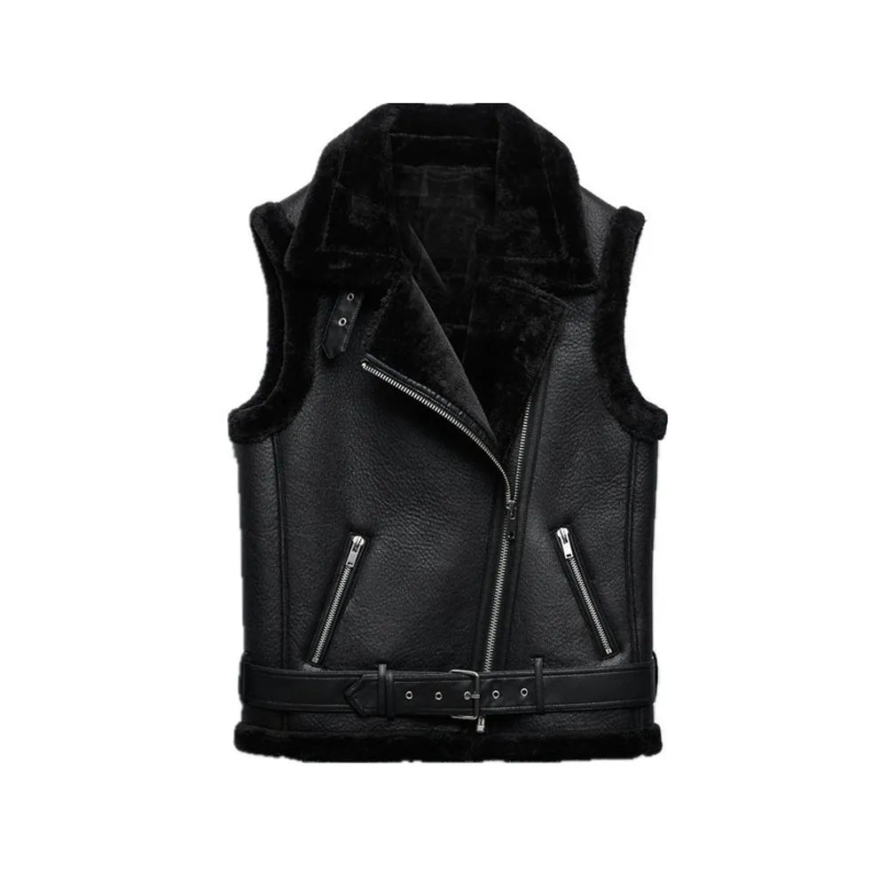 Jade Leather Bodywarmer - Warm & Trendy