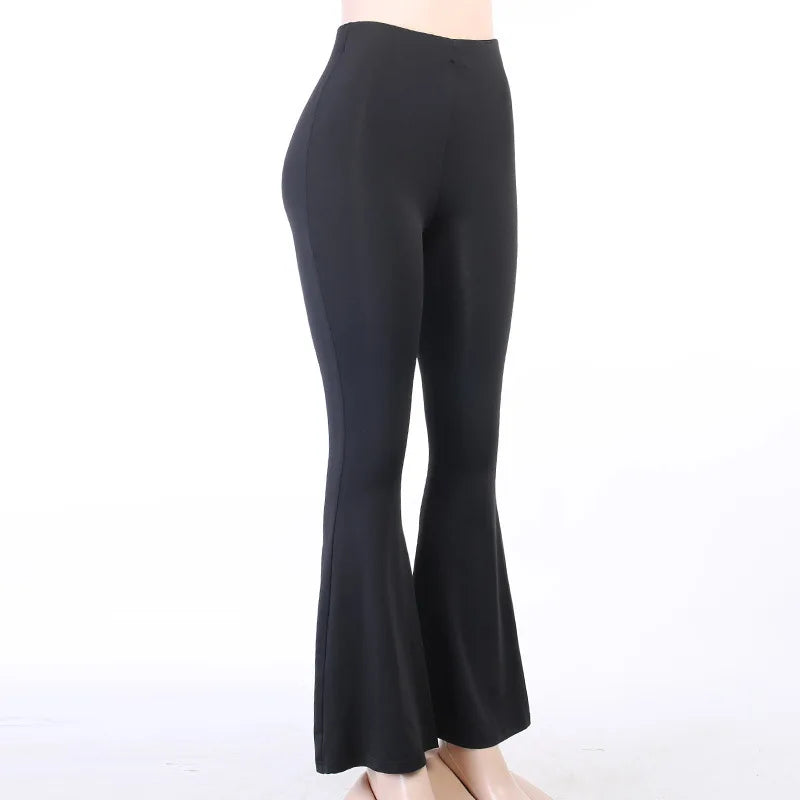 Elegant flared trousers with high waist