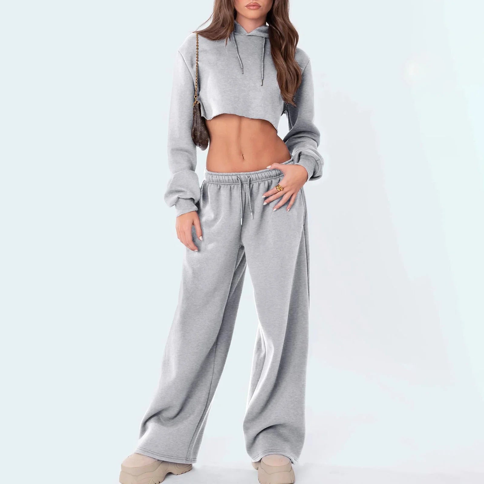 High Waist Wide Leg Trousers