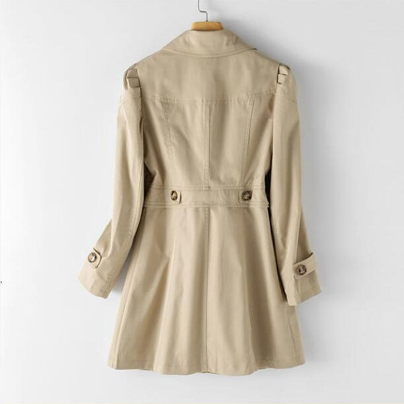 Women's trench coat - Autumn 2023 trend: single-breasted mid-length trench coat for women