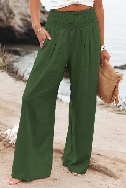 Women's cotton linen trousers