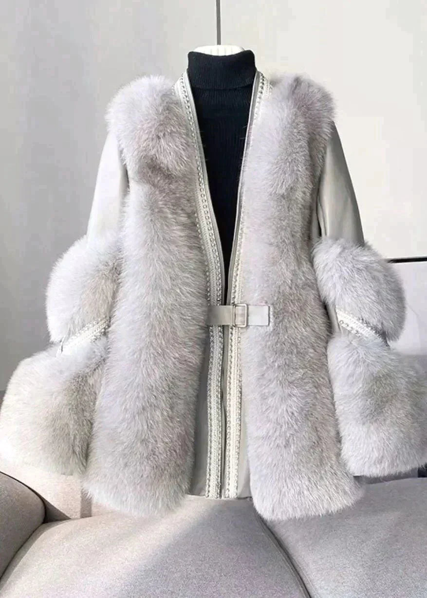 Elaine - Stylish Warm Fur Coat