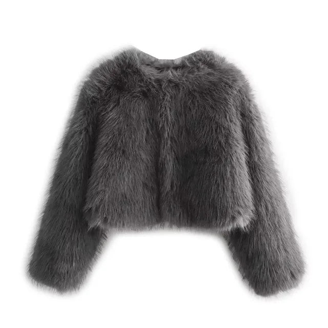 Kenzie - Elegant Plush Fur Coat