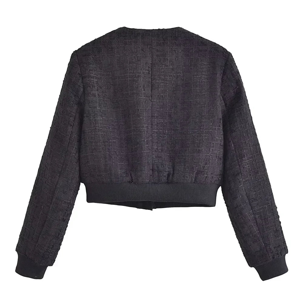 Frances - Stylish Cropped O-neck Jacket