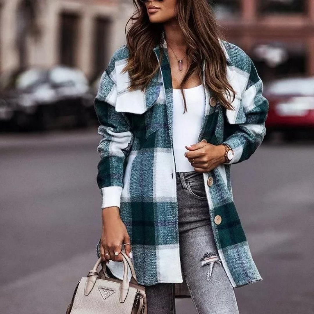 Earlene - Stylish flannel jacket