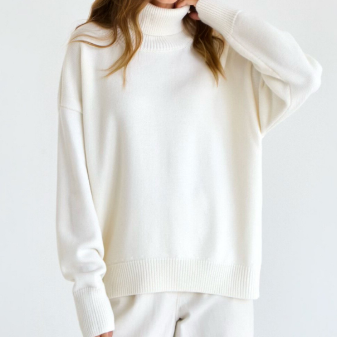 Elkeinem | Turtleneck Long Sleeves Warm Sweater For Women