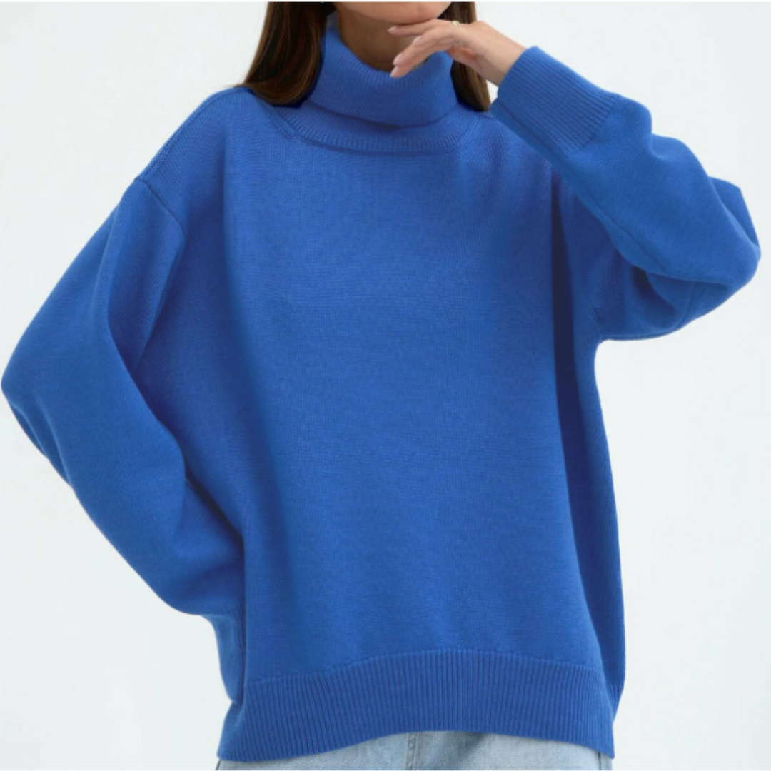 Elkeinem | Turtleneck Long Sleeves Warm Sweater For Women