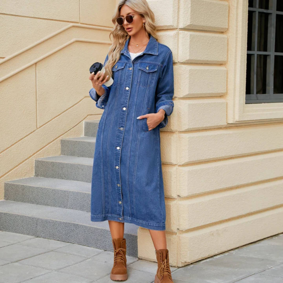 Midge - Denim Long Coat