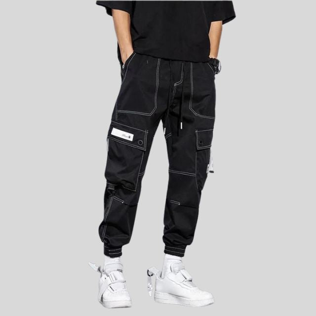 Utility cargo trousers with multi-pocket design