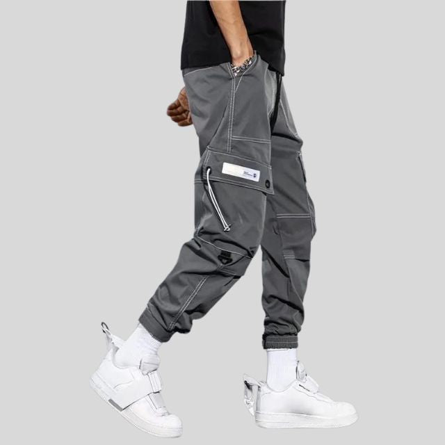 Utility cargo trousers with multi-pocket design