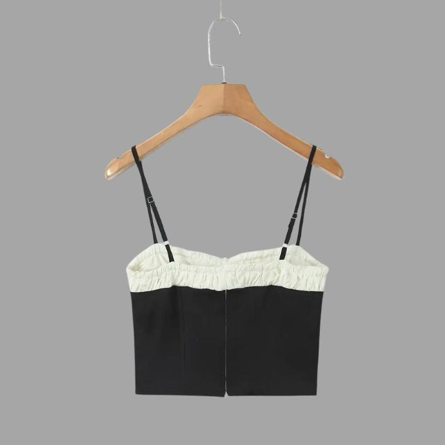 Bustier top with ruffle detail