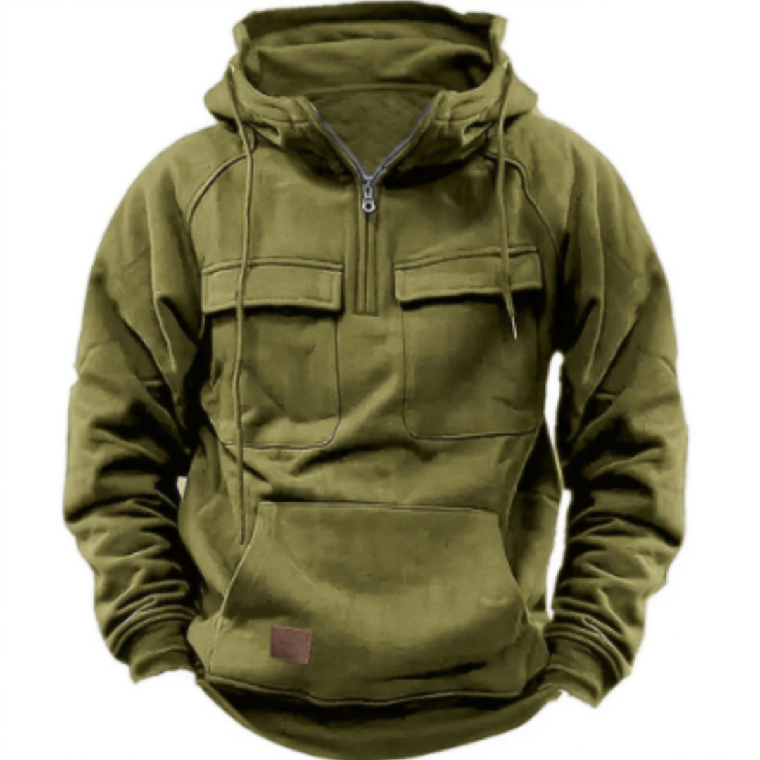 Conor | Warm Winter Half Zipper Hoodie for Men