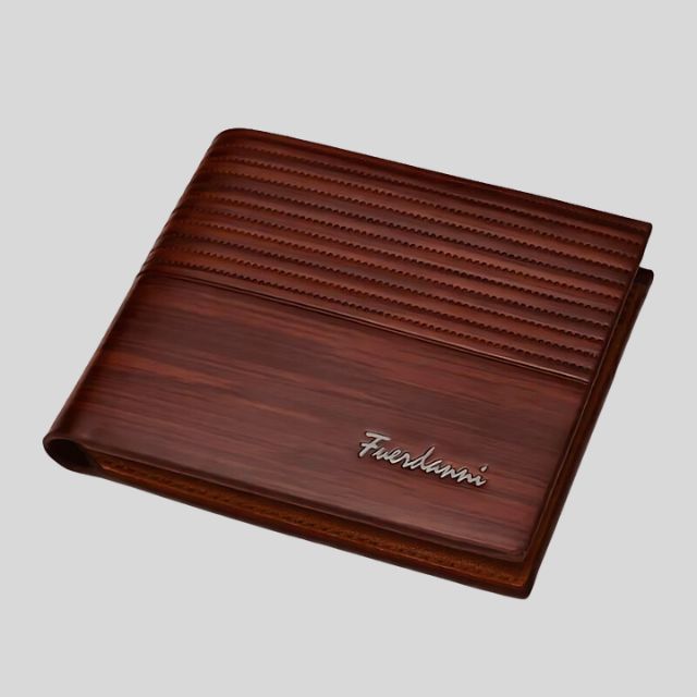 Ashton - Elegant wooden wallet with groove detail