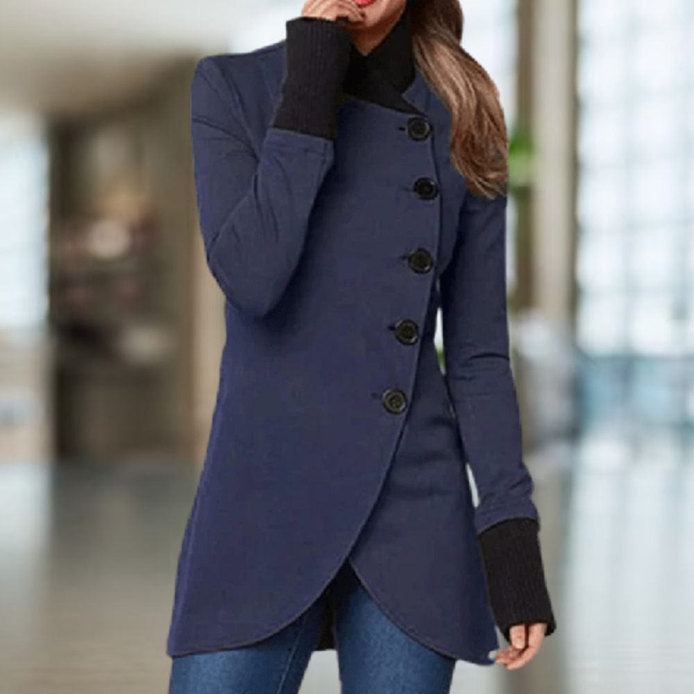 Yasmine - Coat with stand-up collar for women