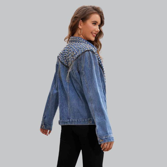 Annina - Denim jacket with Pearls