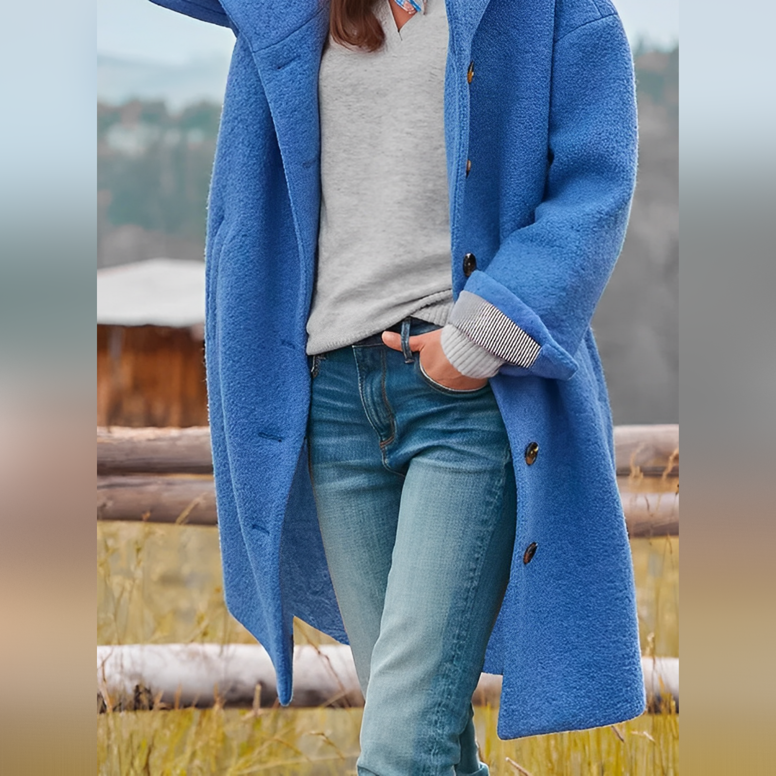 Layla | Long hooded coat for women