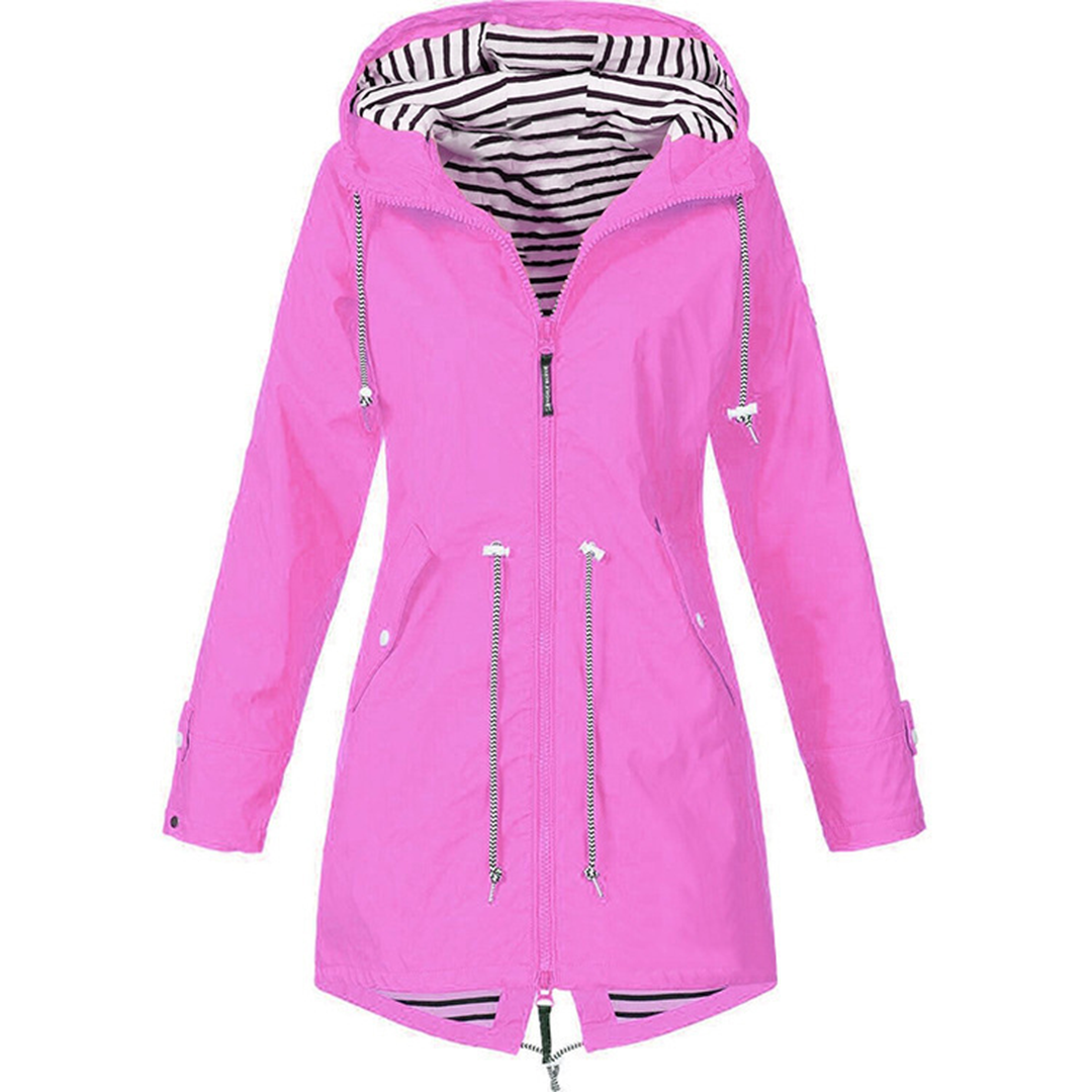 Ladies waterproof rain jacket