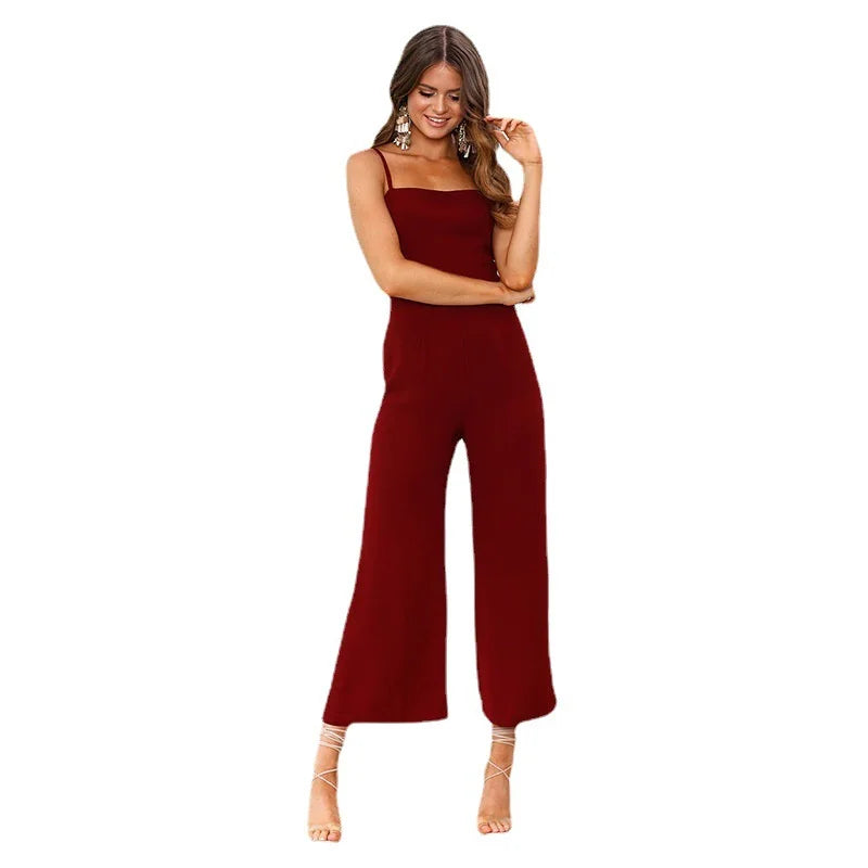 Jumpsuit With Spaghetti Straps