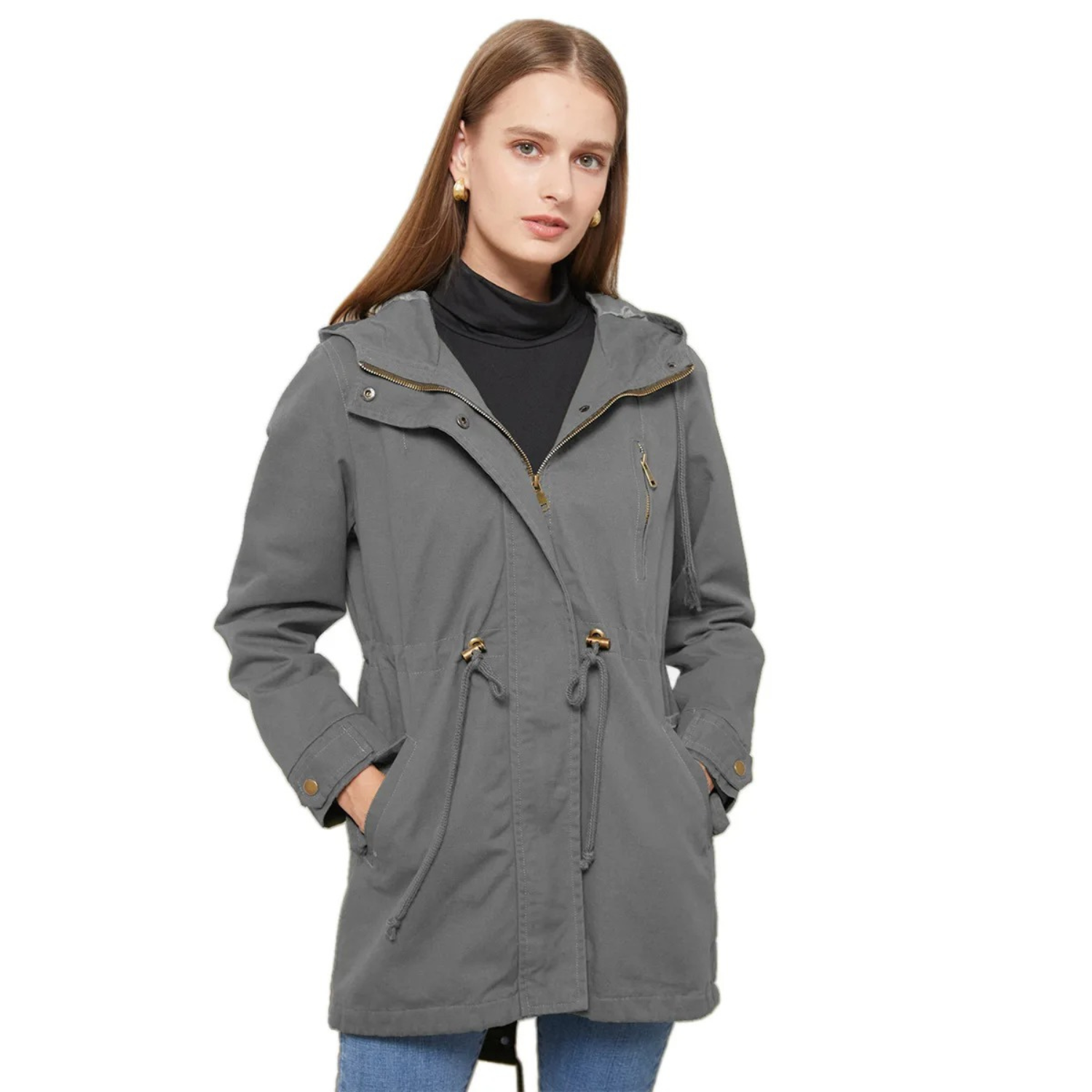 Long coat for women - waterproof for the summer