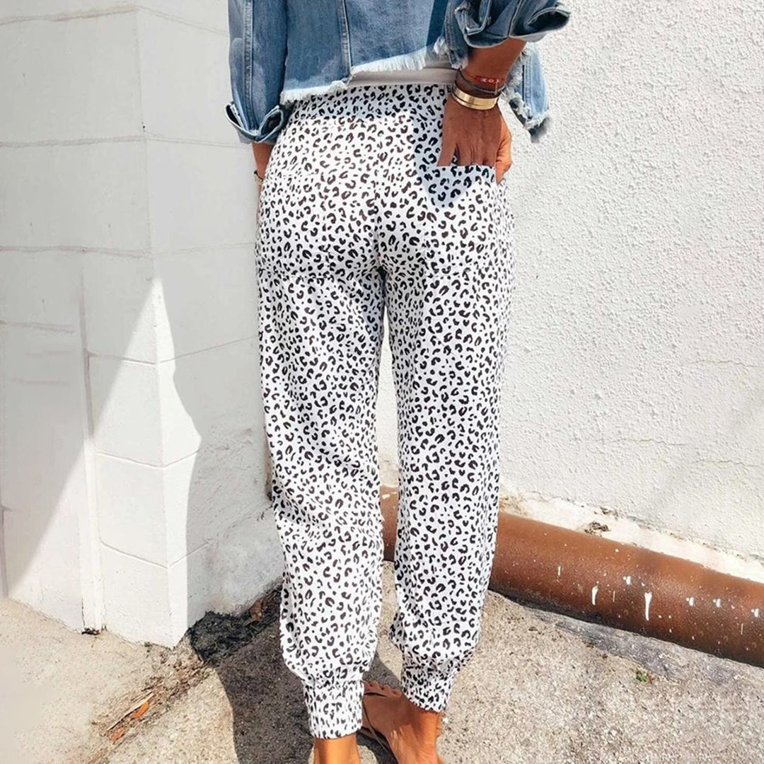 Leopard print trousers