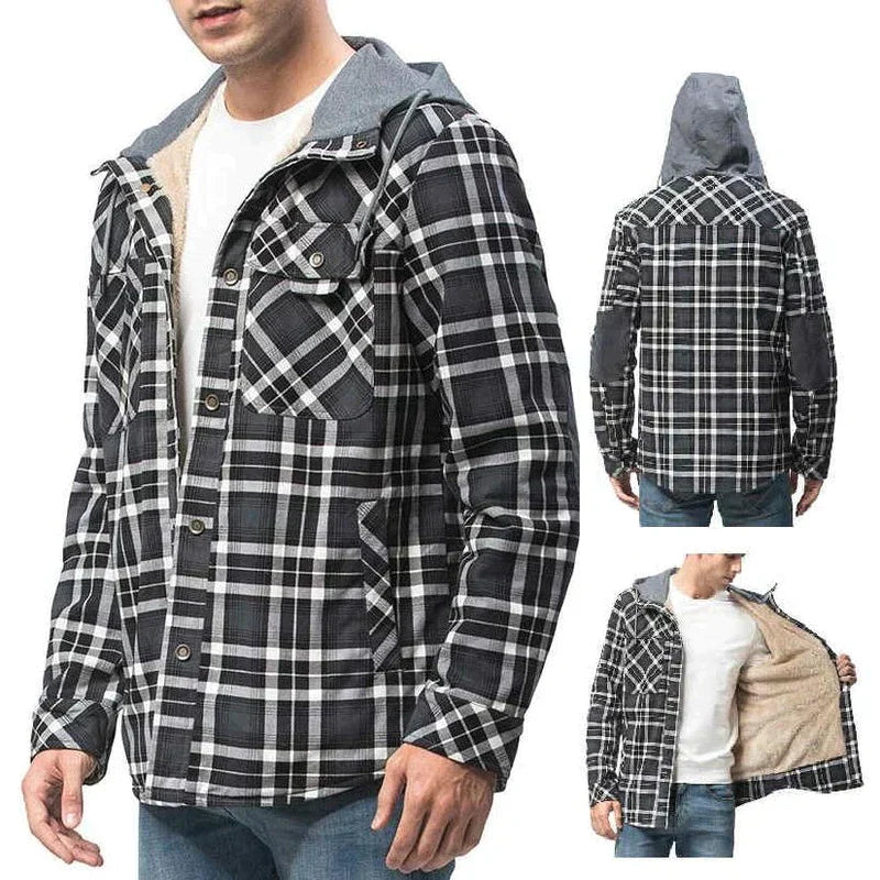 Winter jacket made of flannel and fleece