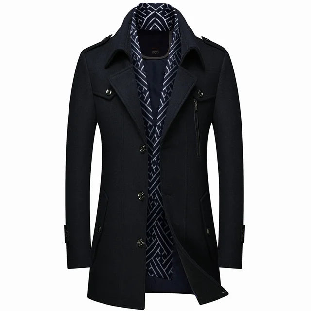 Coat with lining for men