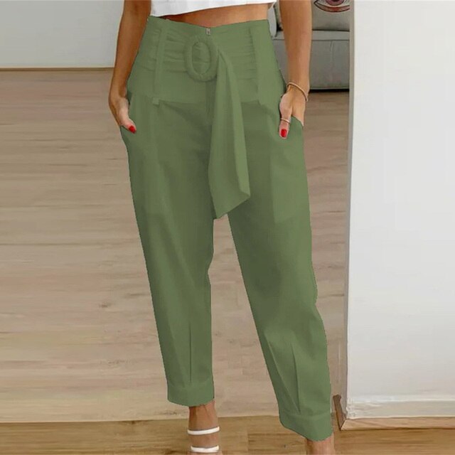 Pencil trousers with lacing