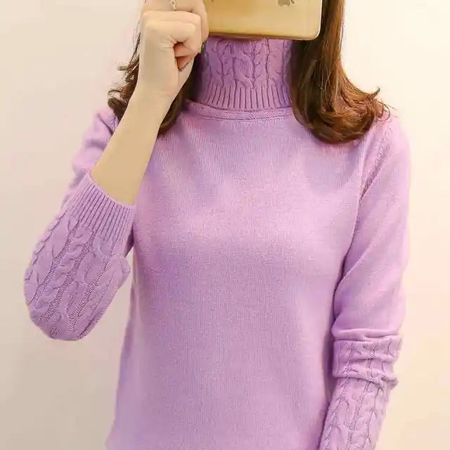 Warm Turtleneck Sweater for women