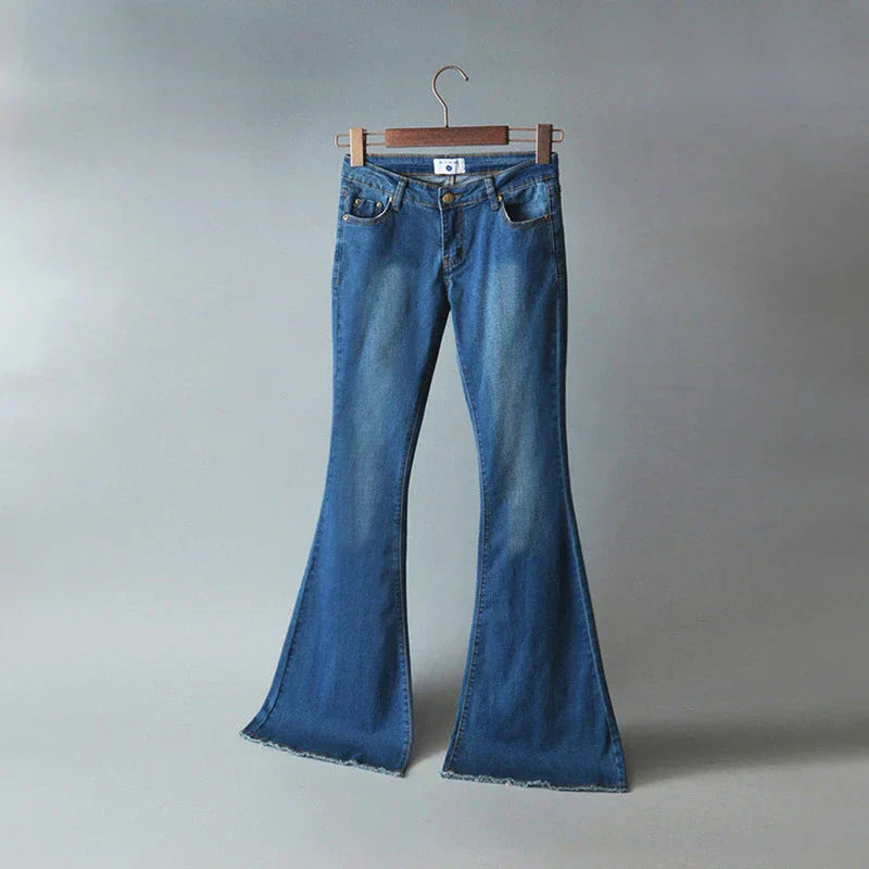 Slim-fit denim trousers