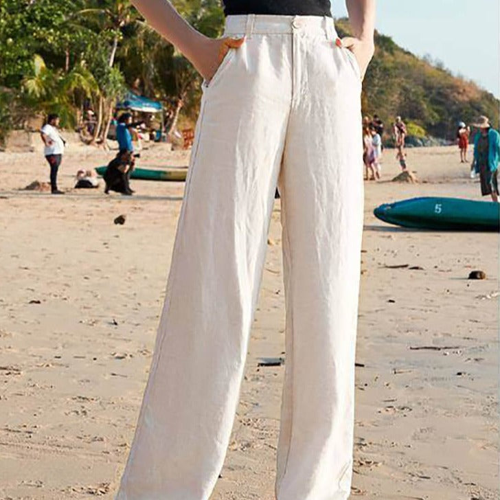 Summer style with casual wide leg trousers