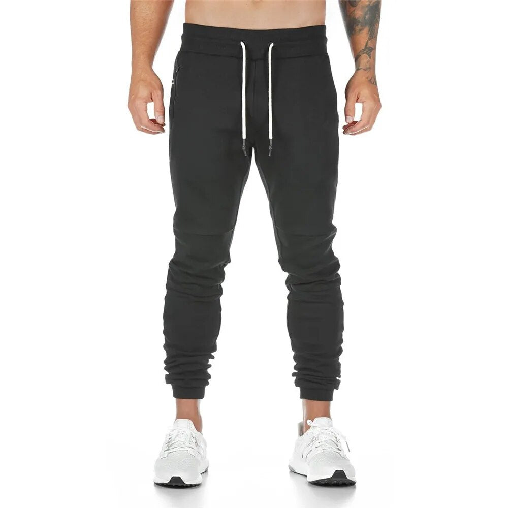 Men's Elastic Waist Multi-Pocket Skinny Jogging Pants