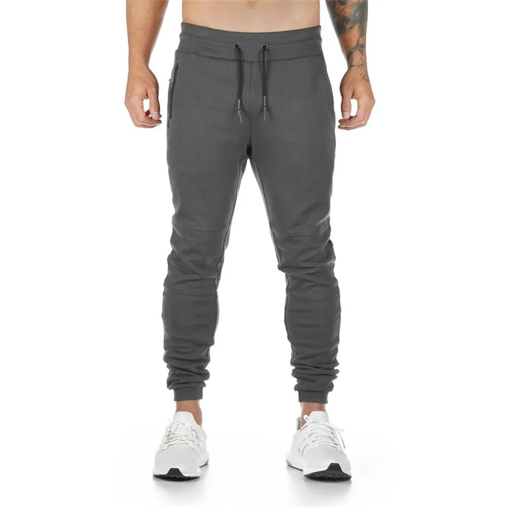 Men's Elastic Waist Multi-Pocket Skinny Jogging Pants