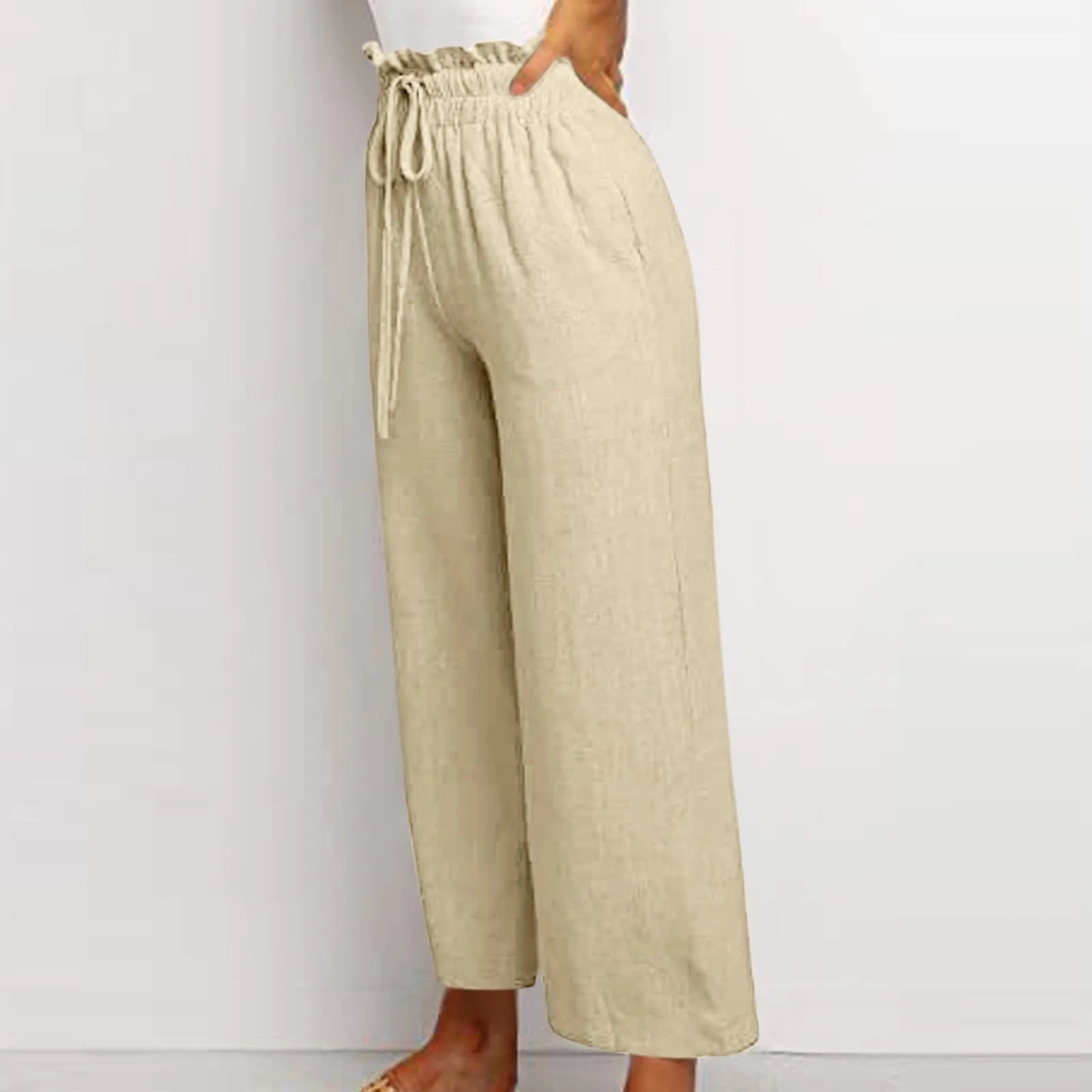 High-waisted trousers