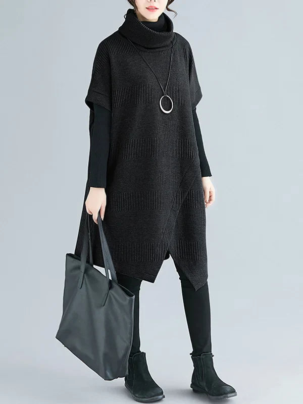 Bega™ - Irregular High-Neck Loose Collar Dress