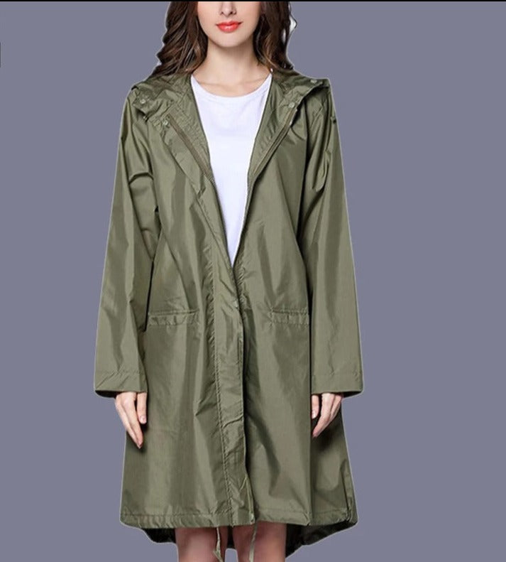 Waterproof Windproof Raincoat with Zipper