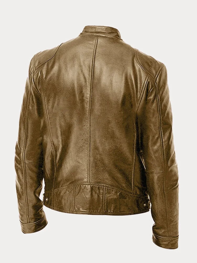 Roberto™ - Men's Biker-Style Leather Jacket