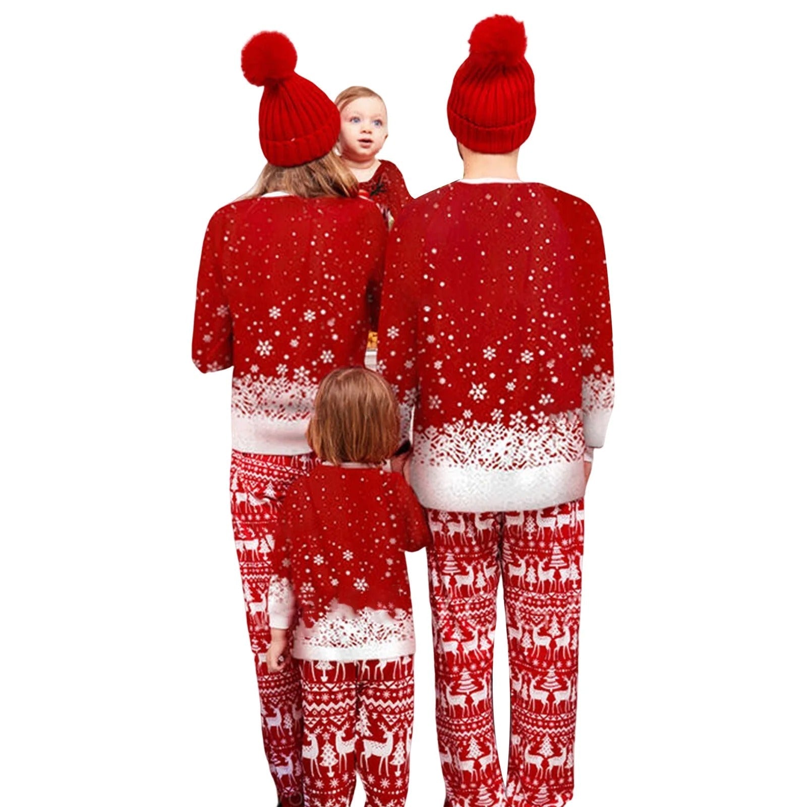 SyncStyle - Snowflake Matching Family Christmas Pajamas Set