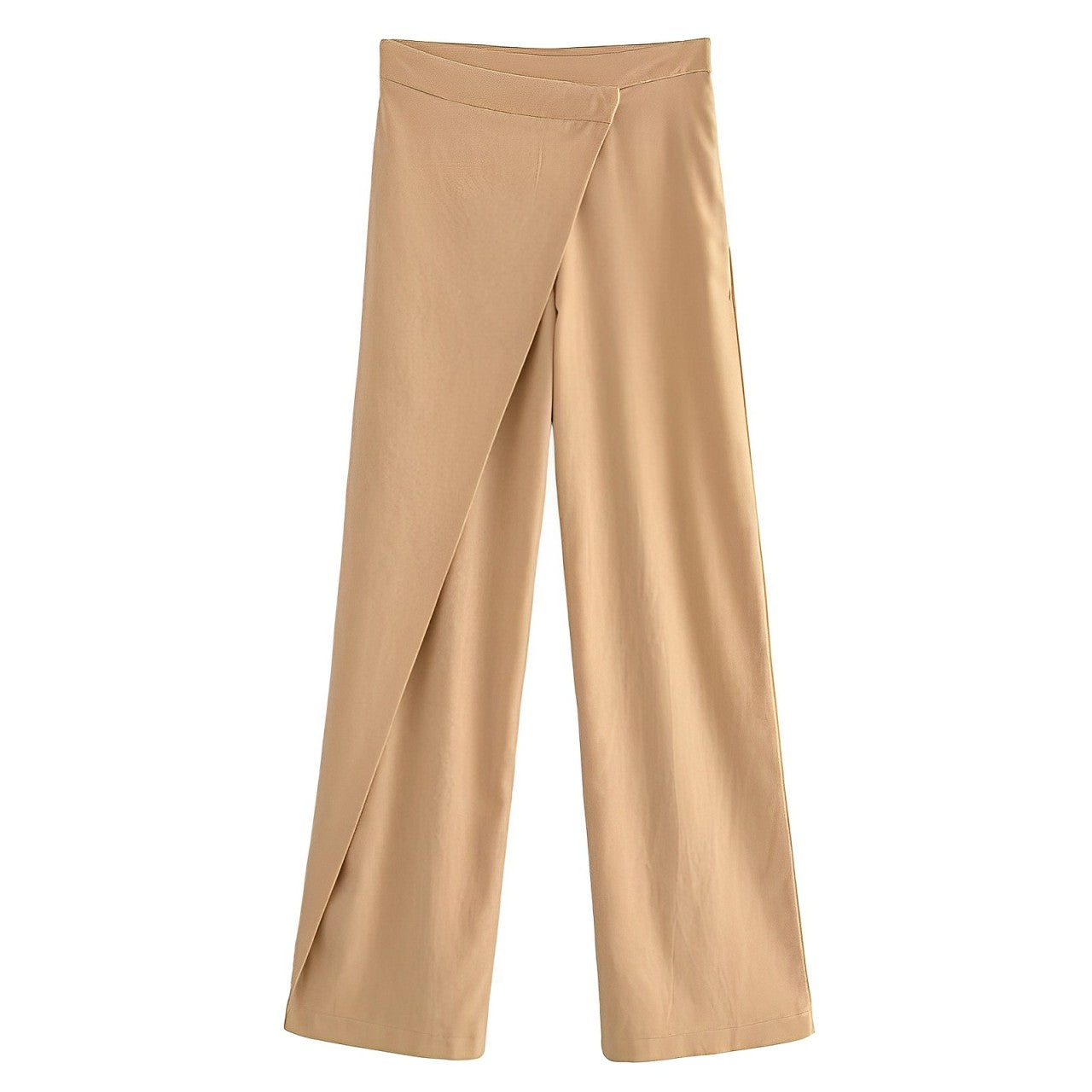 Wide linen wrap trousers