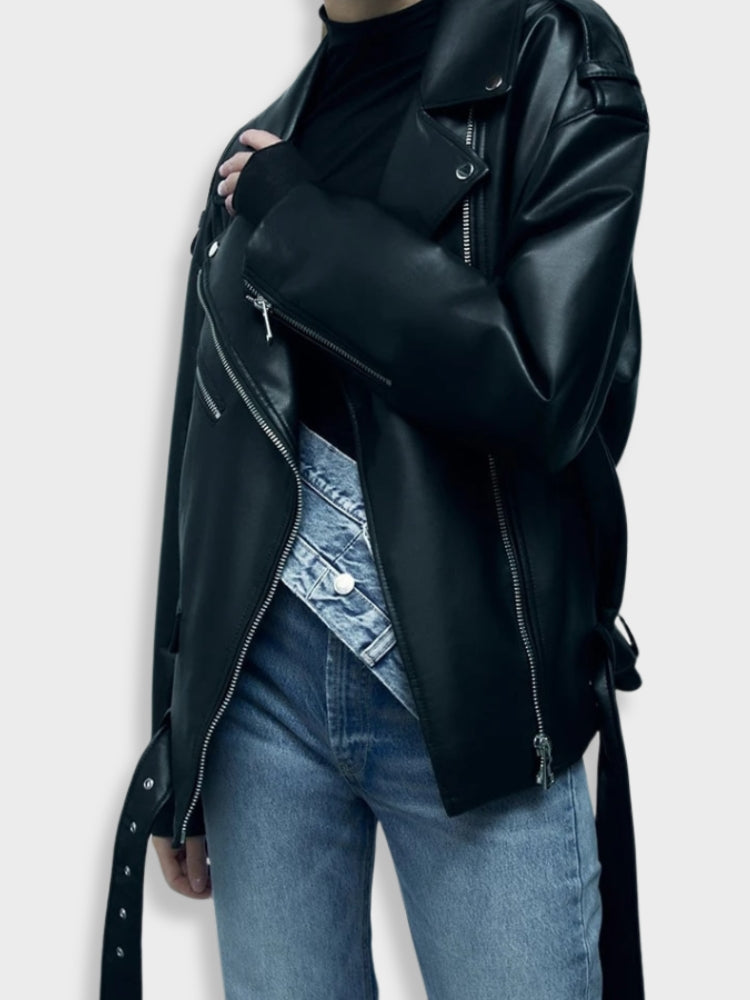 Black Leather Jacket for women