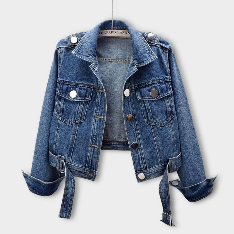 Medium crop denim jacket