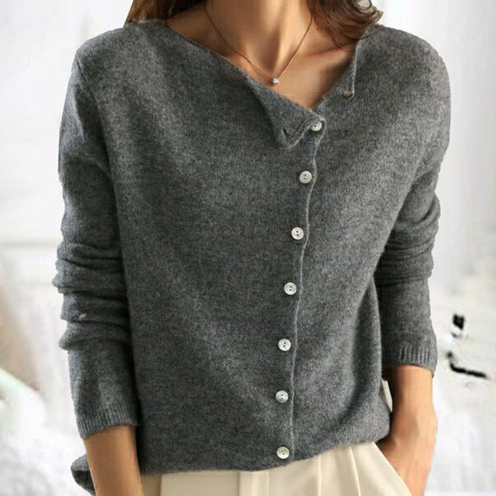 Button-Up Wool Cardigan