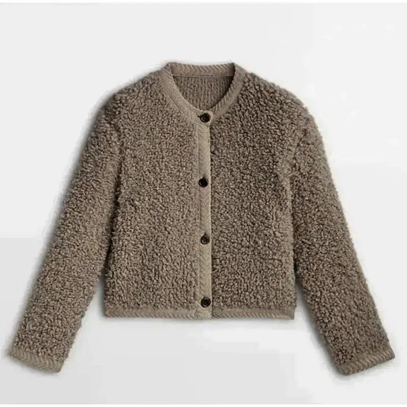 Buttoned Sherpa Cardigan