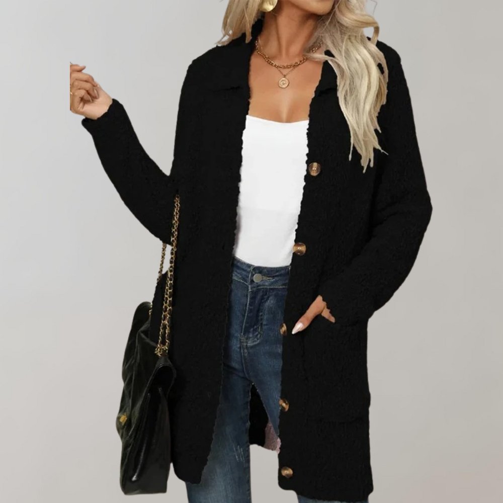 Buttoned Teddy Coat