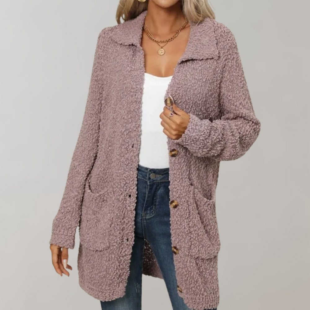 Buttoned Teddy Coat