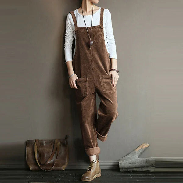 Casual corduroy jumpsuit