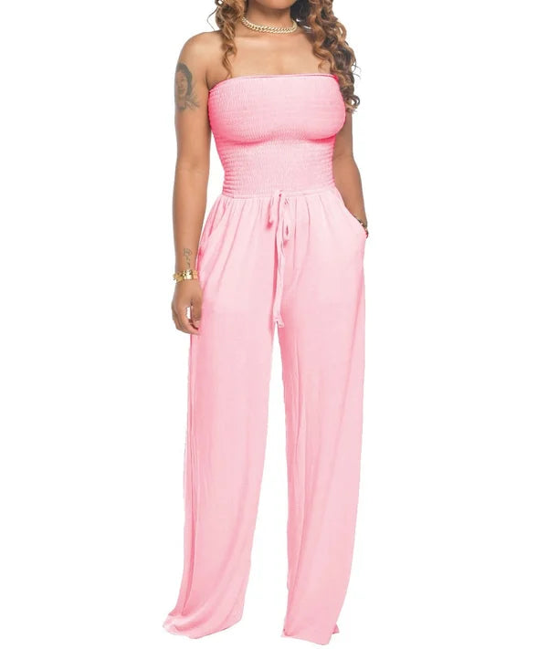 Emma - Comfortable and Elegant Strapless Jumpsuit