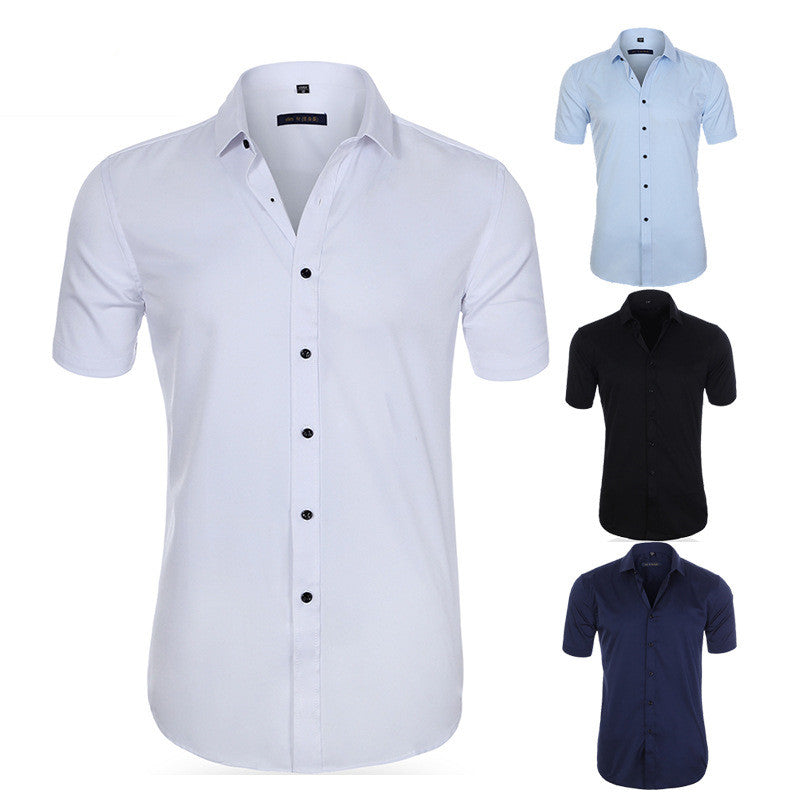 Breathable Elastic Anti-wrinkle Short Sleeve Shirt