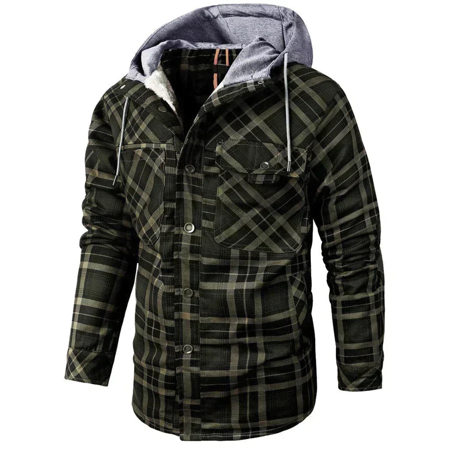 Winter jacket made of flannel and fleece