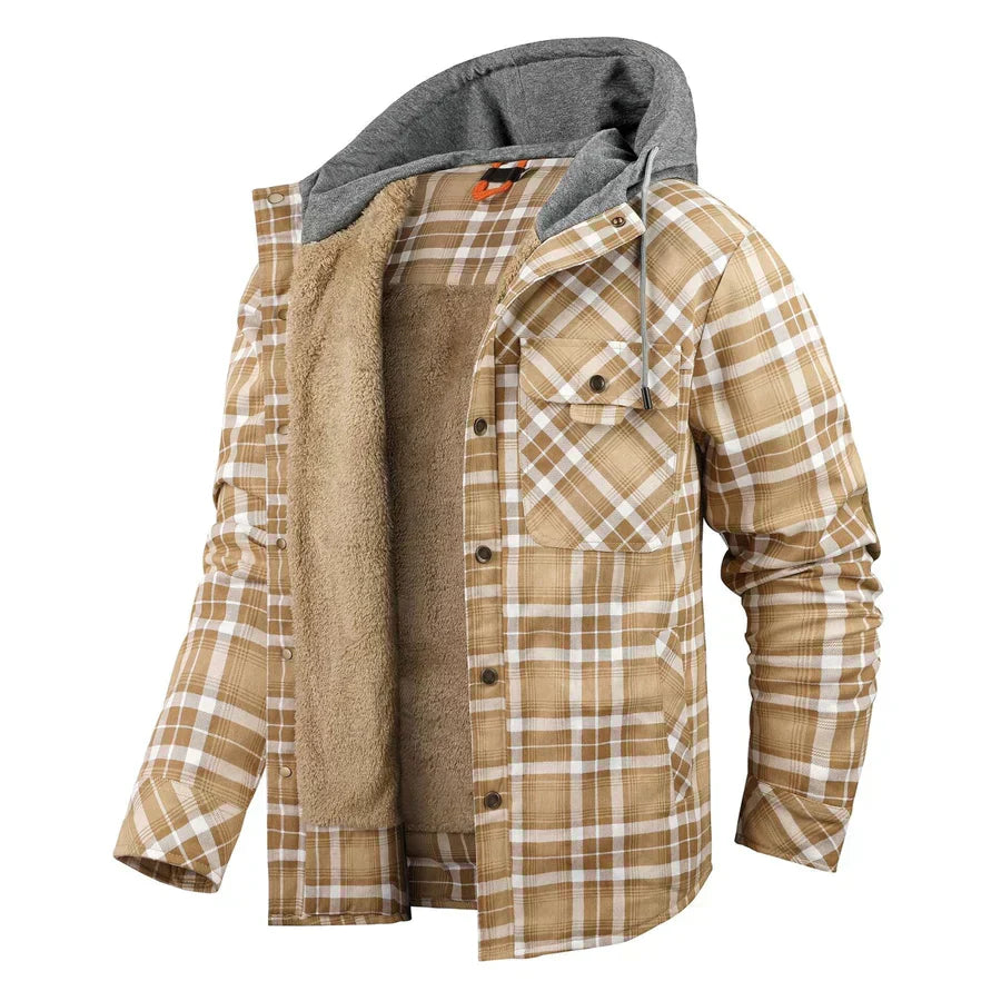 Winter jacket made of flannel and fleece