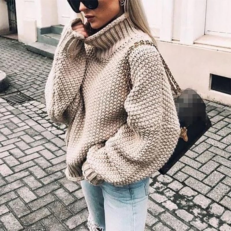 Chunky Knit Turtleneck Sweater